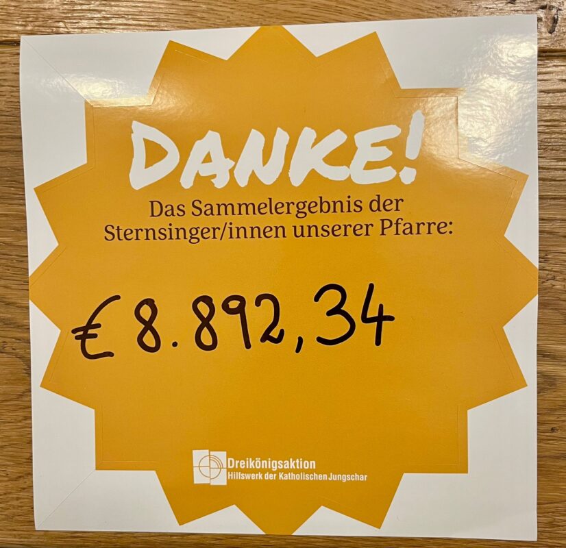 Sternsingerergebnis 2025